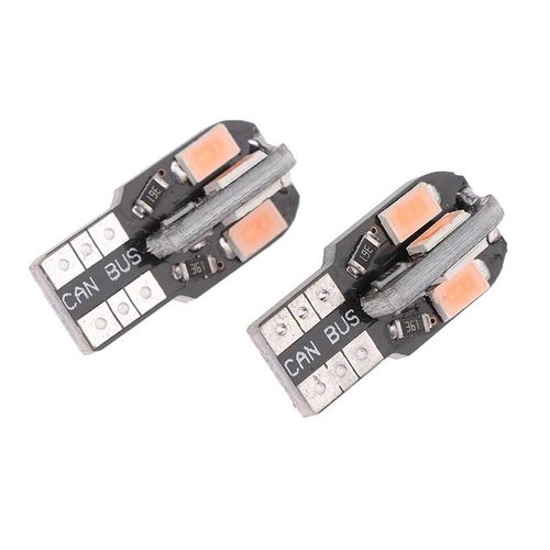 Rose - Petites Ampoules Led T10 Canbus 5630 8smd 12v 8000k, Lampe De Plaque De Planificateur, Éclairage De Voiture Breton, Lampe De Signalisation Automatique, 2 Pièces