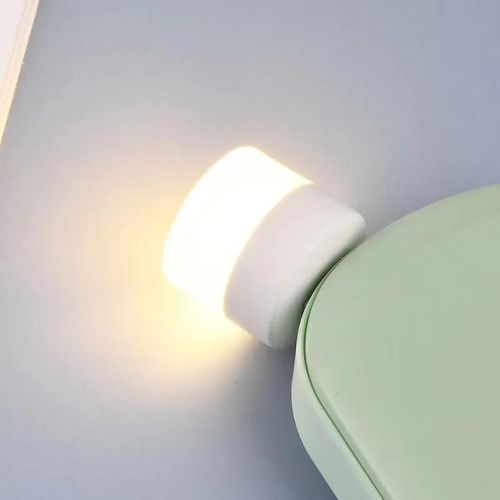 Blanc Chaud - 6 Pièces - Lampe À Prise Led Usb Super Brillante, Protection Des Yeux, Lumière De Livre, Ordinateur Mobile, Charge D'alimentation, Veilleuse Blanche, 1w