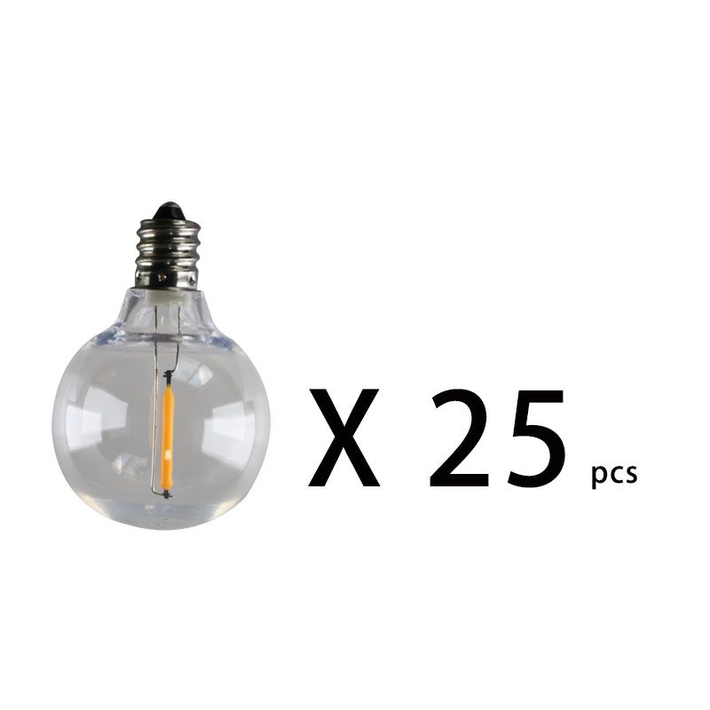 Ampoule Guinguette plastique transparent 2W LED E27 blanc chaud G45