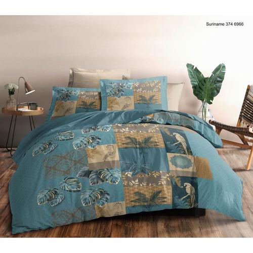 Housse De Couette 3 Pieces1 Housse De Couette 260x240 M2 Taies D'oreiller Placées 63x63 Cmvolant Plat Piquées