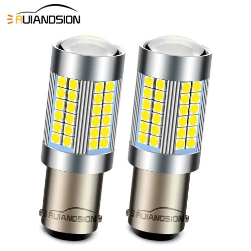 2 Pièces - Ruiandsion-Feux De Freinage De Moto, Ampoule De Barrage Automatiques, Lampe De Stationnement, Faisceau Haut Et Bas Super Lumineux, Led Blanche, 8.4w, Ba15d, 1142, 6v