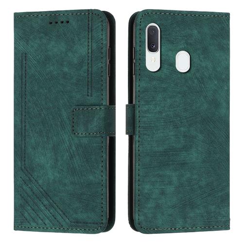 Coque Pour Samsung Galaxy A20e,Etui De Samsung Galaxy A20e Premium En Cuir Pochette Protection,Étui Pour Samsung Galaxy A20e Portefeuille Rabat Clapet Case,Vert