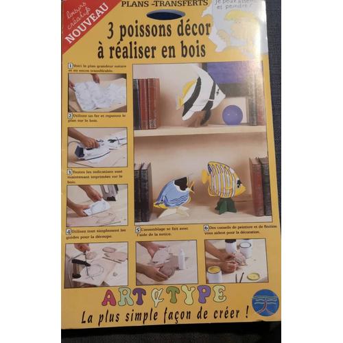 3 Poissons Décor À Réaliser En Bois Loisirs Créatifs