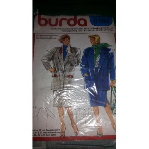 Patron Burda N°6162 Tailleur Avec Épaulettes-Ranglan Tailles De 38 À 52