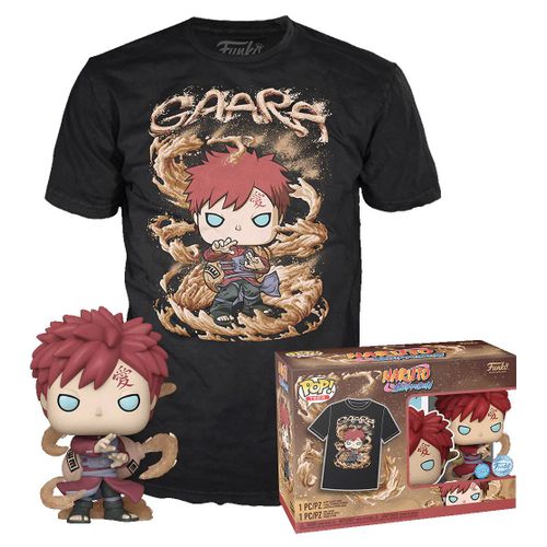 Figurine Funko Pop - Naruto N°728 - Gaara (Pailleté) - Tee