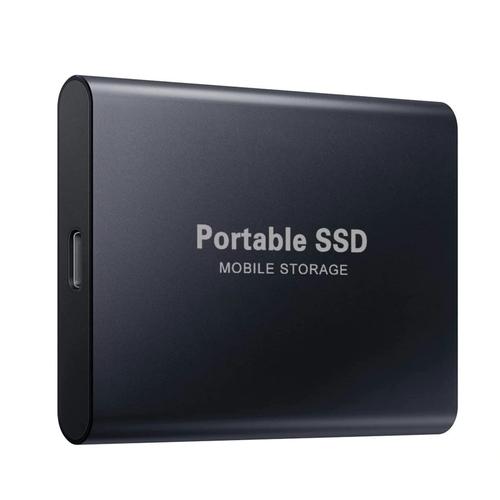 Disque Dur Externe 2 To - 2,5" USB 3.0 - SSD Portable pour Mac, PC, Ordinateur Portable (Noir)