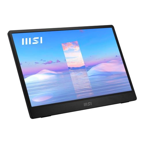 MSI PRO MP161 - Écran LCD - 16" (15.6" visualisable) - portable - 1920 x 1080 Full HD (1080p) @ 60 Hz - IPS - 250 cd/m² - 600:1 - 4 ms - Mini HDMI, 2xUSB-C - haut-parleurs - gris de fer