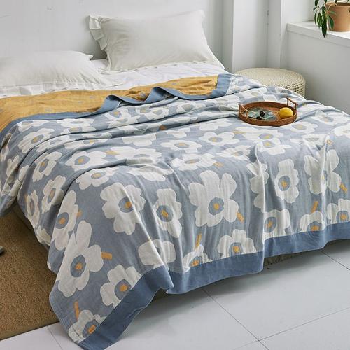 Bleu Clair B - 200x230cm - Couverture De Canapé En Gaze De Coton, Style Nordique Géométrique, Pour Bébé, Adultes, Drap De Literie, Patio, Jardin, Salon, Housse De Chaise, Décoration De Maison