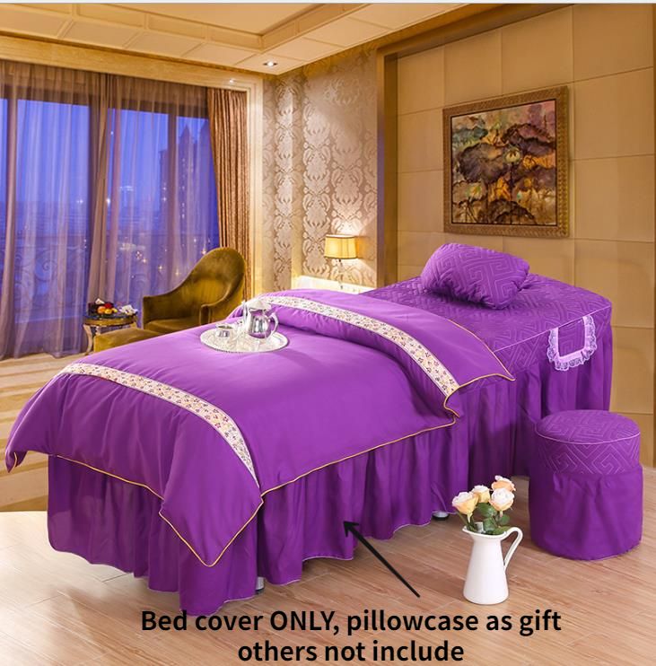 Violet B - Jupe De Lit 80x190 Seule - Couverture De Lit De Massage + Taie'oreiller Pour Salon De Beauté, Drap De Table, Massage Doux Pour La Peau, Spa, 1 Pièce