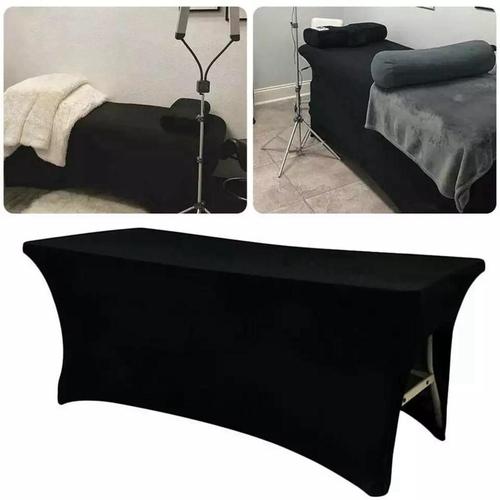 Le Noir - Couverture De Lit Élastique Extensible, Drap De Table Spécial Professionnel Pour Extension De Cils, Salon De Massage, Buffet, Anniversaire