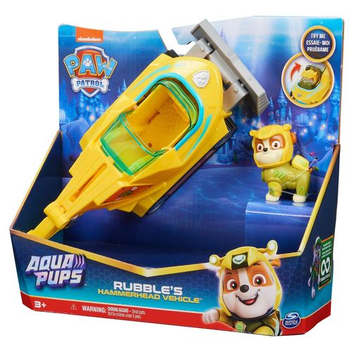 La Pat' Patrouille Vehicule + Figurine Ruben Aqua Pups La Pat' Patrouille