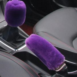 Violet - Juste De Frein À Main De Voiture En Fourrure De Peluche D'hiver, Housse De Pommeau De Levier De Vitesse, Rol'offre Ibiza Valentine 1870, Arosa, Alhambra, Exbones, Fr, Smile, Copa, Ata I, Altea Cor