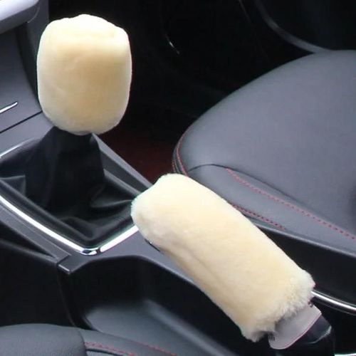 Beige - Juste De Frein À Main De Voiture En Fourrure De Peluche D'hiver, Housse De Pommeau De Levier De Vitesse, Rol'offre Ibiza Valentine 1870, Arosa, Alhambra, Exbones, Fr, Smile, Copa, Ata I, Altea Cor