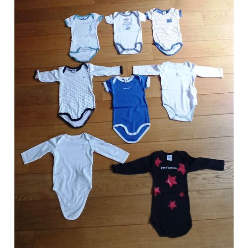 Lot De 8 Body - Tee Shirt - T Shirt - Bodies Pour Bébé - 9m / 71cm