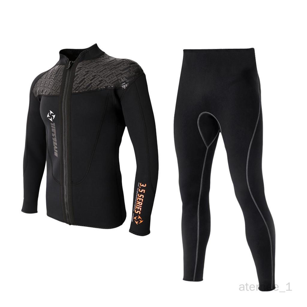 Homme Combinaison Top Wetsuits Sport Nautique Neoprene 3mm Et Pantalons Étanche Ensemble Pour Sous-Marine