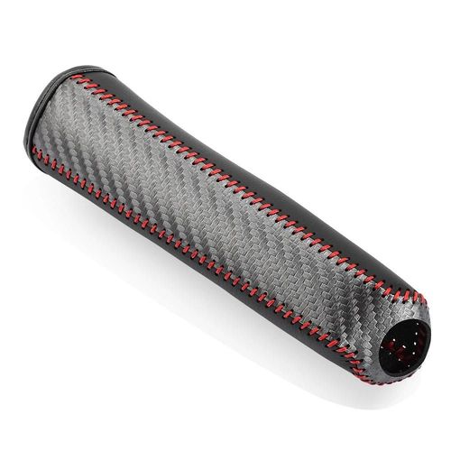 Rouge - Juste De Frein À Main De Voiture En Cuir Fibre De Carbone, Suzuki Jimny, Kizashi Grand Vitara, Sx4 Swift, Fiat Be À Abarth 500