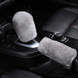 Gris - Juste De Frein À Main De Voiture En Fourrure De Peluche D'hiver, Housse De Pommeau De Levier De Vitesse, Rol'offre Ibiza Valentine 1870, Arosa, Alhambra, Exbones, Fr, Smile, Copa, Ata I, Altea Cor