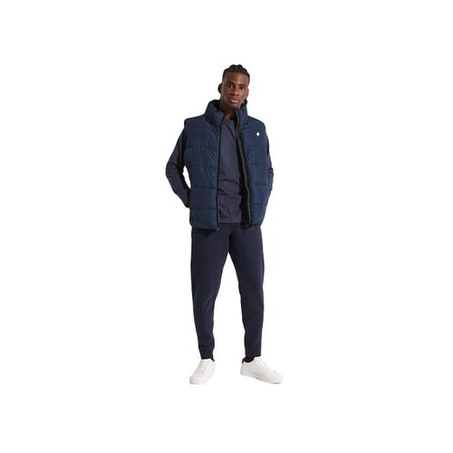 Doudoune Sans Manche Superdry Logo Vintage Homme Bleu