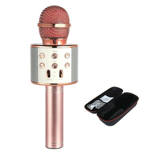 Generic Microphone - Rechargeable - Bluetooth - USB Carte Mémoire - Karaoké  - Noir - Prix pas cher