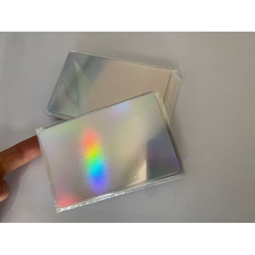 Carte D'identité Vierge En Pvc Holographique,Carte De Crédit Sur Mesure,Cr80 Mince,Disponible Pour Imprimante De Cartes,10 Pièces