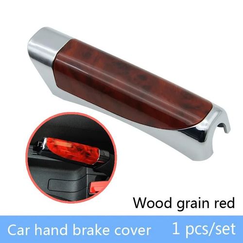 1 Pièces En Bois Rouge - Noans-Couvercle Collant De Frein À Main, Accessoires De Style De Voiture Pour Suzuki Swift Grand Chevrolet Cruze Aveo Captiva Audi A3 A4 Gods B8 B7 B5