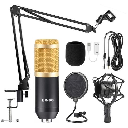 Microphone A Condensateur, Karaoke, Studio, Diffusion En Direct, Ktv, Pour Radiodiffusion, Chant, Enregistrement, Ordinateur, Diffusion Web - Microphones