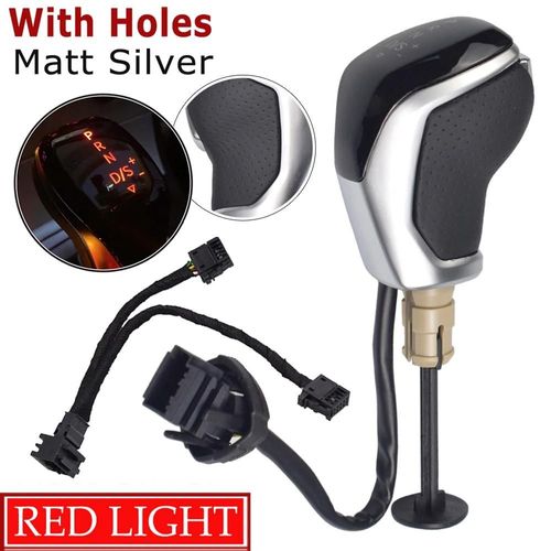 Rouge-Avec Trous - Levier De Changement De Vitesse Automatique, Lumière Led, Pour Vw Passat B7/B8 Golf 6/7 Tiguan Skoda Octavia Cc Scirocco Dsg