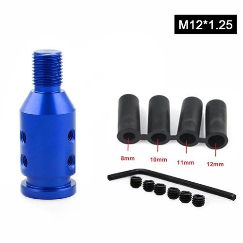 M12x1.25 Bleu - Pommeau De Levier De Changement De Vitesse Universel, 5 Adaptateur De Levier En Aluminium Fileté Pour Bmw Honda Toyota
