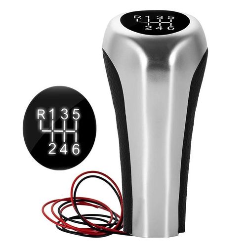 Blanc 6 Vitesses B - Pommeau De Levier De Vitesse Avec Led 5 6 Vitesses Mt Shifter Bâton Levier Pour Bmw E90 E91 E92 E93 E30 E36 E46 F30 E34 E39 E64 E87 E88 X1 X3 X5
