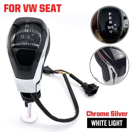 Argent Brillant-Blanc - Levier De Vitesses Électronique Led Dsg, Pour Vw Golf 7 Passat B8 Tiguan Mk2 Cc Scirocco Octavia Kodiaqsuperbe Jetta Mk5 Mk6 Seat Ibiza Leon