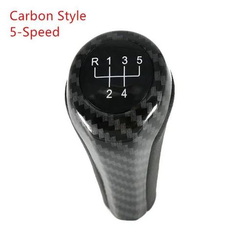 Carbone 5 Vitesses - 56 Vitesse Mt Pommeau De Levier De Vitesse Pour Bmw E46 E53 E60 E61 E63 E65 E81 E82 E83 E87 E90 E91 E92 1356 Série X1 X3 X5 Stylo Bras Pomo Tête