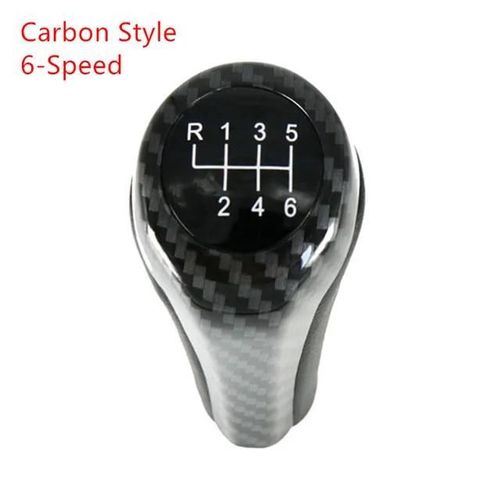 Carbone 6 Vitesses - 56 Vitesse Mt Pommeau De Levier De Vitesse Pour Bmw E46 E53 E60 E61 E63 E65 E81 E82 E83 E87 E90 E91 E92 1356 Série X1 X3 X5 Stylo Bras Pomo Tête