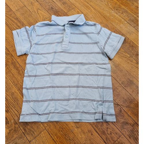 Polo Manche Courte Bleu Clair À Rayure Best Way Taille 5ans