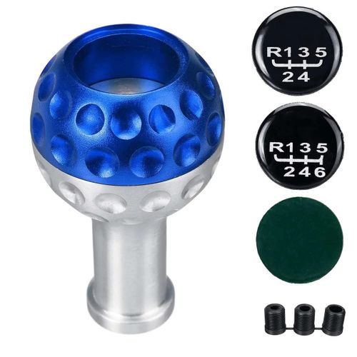 Bleu - Pommeau De Levier De Vitesse En Aluminium, 4 Couleurs, 5 &amp 6 Vitesses, Avec Adaptateurs Universels De 8/10/12mm, Pour Vw Scirocco Pour Jetta Golf Ball
