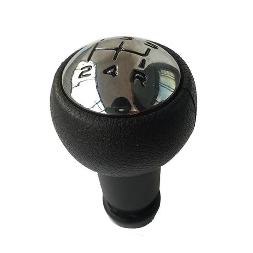 Bouton 5 Vitesses - Pommeau De Levier De Vitesse En Cuir Chromé À 5 Vitesses, Pour Citroën Berlingo Iii Mk3 Et Peugeot Partner 2008-On