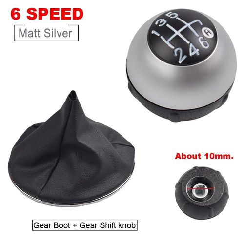 6 Vitesses M-Sliver-Set - Pommeau De Levier De Vitesse Manuel Mt Chromé, Pour Fiat 500 2012 2013 2014 2015 2016 2017 2018 55344048