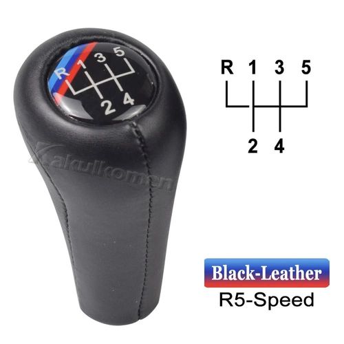 5 Vitesses Noir-L - Pommeau De Levier De Vitesse Pour Bmw E46 E53 E60 E61 E63 E65 E81 E82 E83 E87 E90 E91 E92 X1 X3 X5 1 3 5 6 Série De Fiber De Carbone Chromé Mat