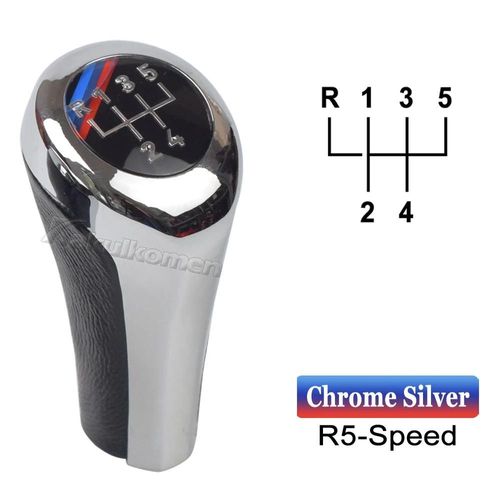 Vitesses Chromées - Pommeau De Levier De Vitesse Pour Bmw E46 E53 E60 E61 E63 E65 E81 E82 E83 E87 E90 E91 E92 X1 X3 X5 1 3 5 6 Série De Fiber De Carbone Chromé Mat