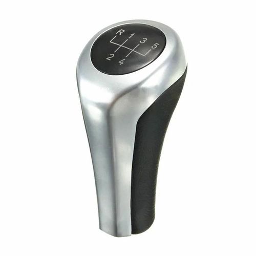 Argent Mat 5 Vitesses - Pommeau De Levier De Vitesse Pour Bmw, Accessoire En Fibre De Carbone Mate, Chromé, Pour Séries 1 3 5 6 E46 E53 E60 E61 E63 E65 E81 E82 E83 E87 E90 E91 E92 X1 X3 X5