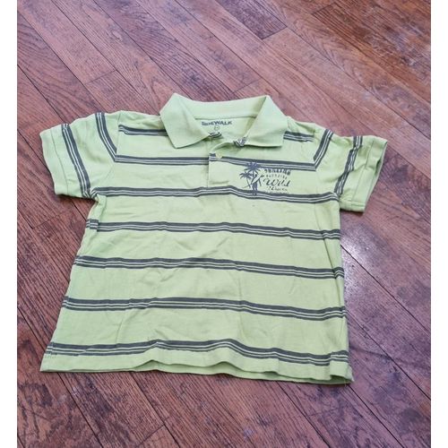 Polo Manche Courte Garçon Vert À Rayure Sidewalk Taille 5ans