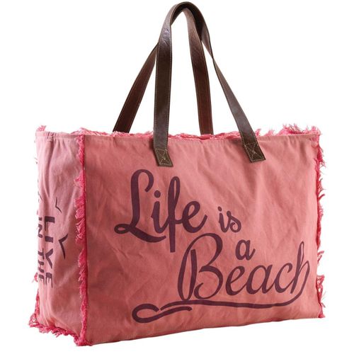 Sac en coton décor Life is a beach