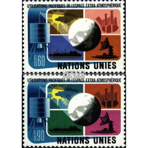 Nations Unies - Genève 46-47 (Complète Edition) Oblitéré 1975 L'espace