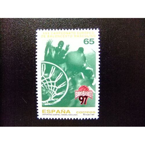 110 Espagne 1997 / Xxx Championnat D'europe De Basket-Ball / Edifil 3495 ** Yvert 3065 ** Mnh