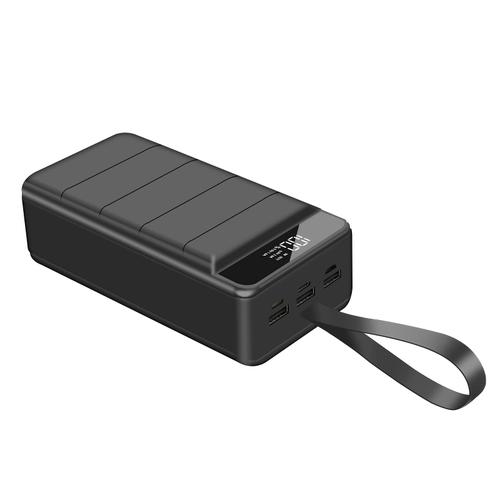 Chargeur Portable, 50000mah Batterie Externe, Noir Power Bank Avec Affichage Lcd, Avec 3 Usb Sortie Pour Les Téléphones Mobiles