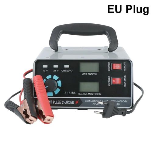Prise Ue A - Chargeur De Batterie Intelligent 12v/24v, Automatique, 5 Étapes, Pour Voiture, Camion, Bateau, Moto, 400w
