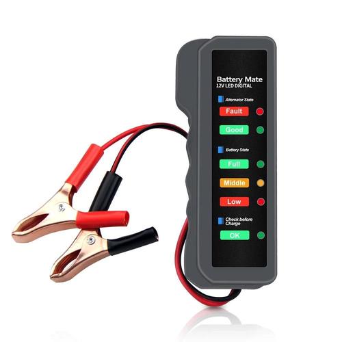 Rouge - Testeur De Batterie De Voiture Bm310 Mini 12v, Vérificateur Automatique Numérique, Alternateur, Affichage À 6 Led, Outil De Diagnostic De Moto, Scanner Automobile