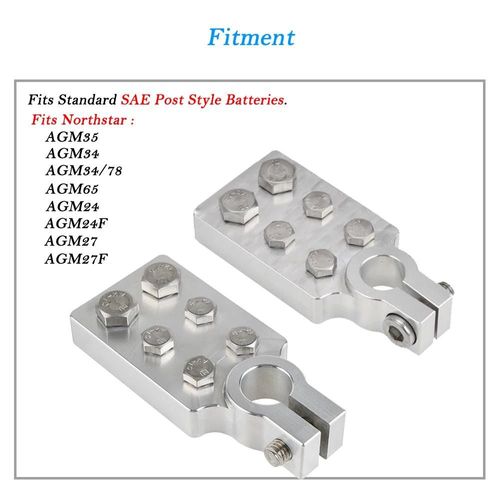 Bornes De Batterie Plates Marine À Connexion Multiple À 6 Points, Pinces De Plomb Adaptées Aux Cosses 4/0 Awg Positives Et Négatives