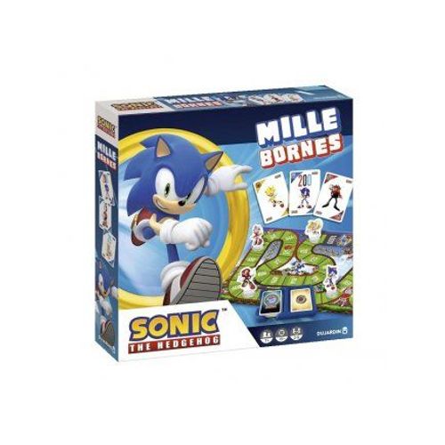 Mille 1000 Bornes Sonic Avec Plateau Circuit De Course - Edition Fr, Classique - Fan Jeu Video - Set Jeu Societe Enfant Et Carte