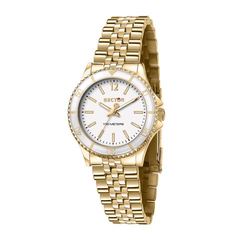 Montre Femme Sector Analogique Bracelet En Acier Inoxydable Or Use53161532