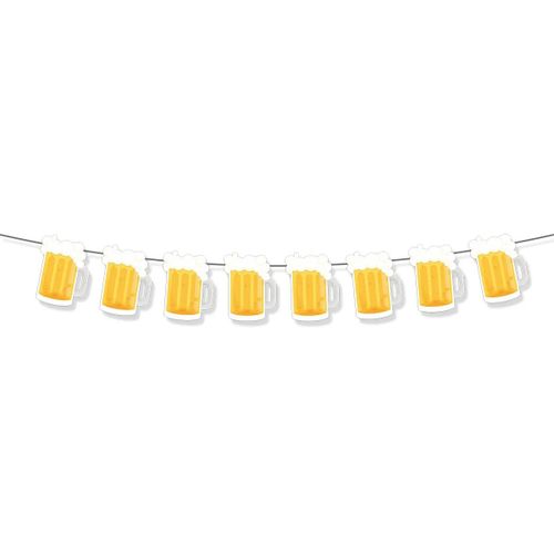 Bannière de festival de la bière de Munich,fond de fête d'anniversaire,guirxiété décorative de banderoles confrontées,carnaval de l'Oktoberfest - Type Beer-Glass Banner